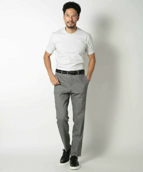 MEN'S BIGI / メンズビギ ベルト・サスペンダー | 【DOMODOSSOLA】レザーメッシュプレーンベルト | 詳細1