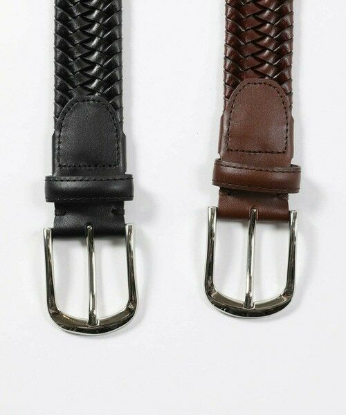 MEN'S BIGI / メンズビギ ベルト・サスペンダー | 【DOMODOSSOLA】レザーメッシュプレーンベルト | 詳細10