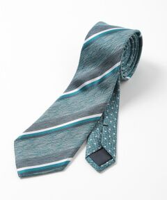 MEN'S BIGI / メンズビギ ネクタイ | シャンブレーストライプ/ドット柄クレリックタイ