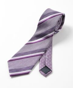 MEN'S BIGI / メンズビギ ネクタイ | シャンブレーストライプ/ドット柄クレリックタイ