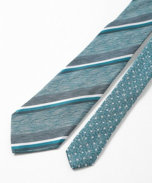 MEN'S BIGI / メンズビギ ネクタイ | シャンブレーストライプ/ドット柄クレリックタイ | 詳細2