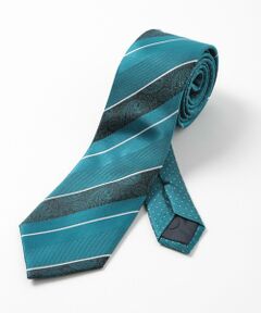 MEN'S BIGI / メンズビギ ネクタイ | ストライプシャドーペイズリー/ピンドット柄クレリックタイ