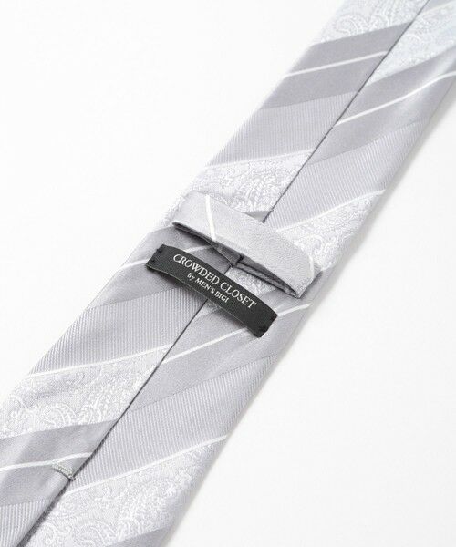 MEN'S BIGI / メンズビギ ネクタイ | ストライプシャドーペイズリー/ピンドット柄クレリックタイ | 詳細15