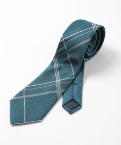 MEN'S BIGI / メンズビギ ネクタイ | オーバーチェック/ピンドット柄クレリックタイ