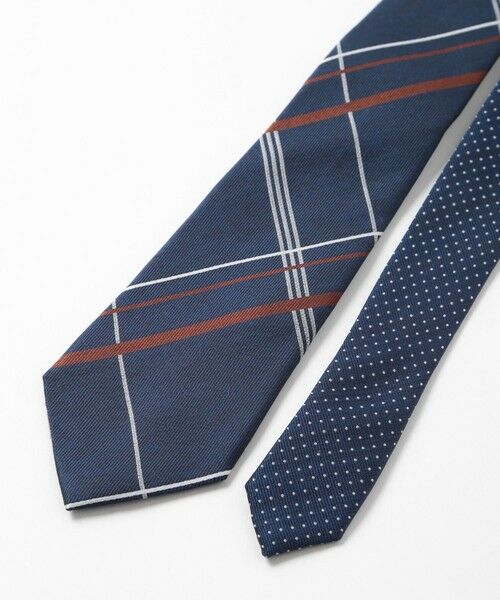 MEN'S BIGI / メンズビギ ネクタイ | オーバーチェック/ピンドット柄クレリックタイ | 詳細6