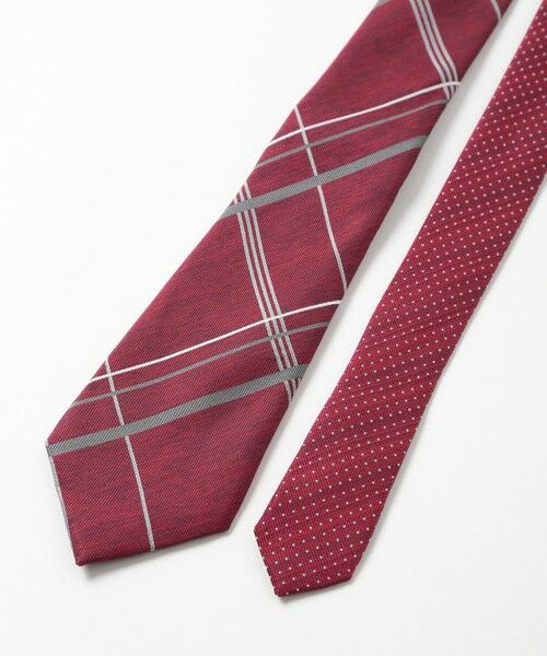 MEN'S BIGI / メンズビギ ネクタイ | オーバーチェック/ピンドット柄クレリックタイ | 詳細10