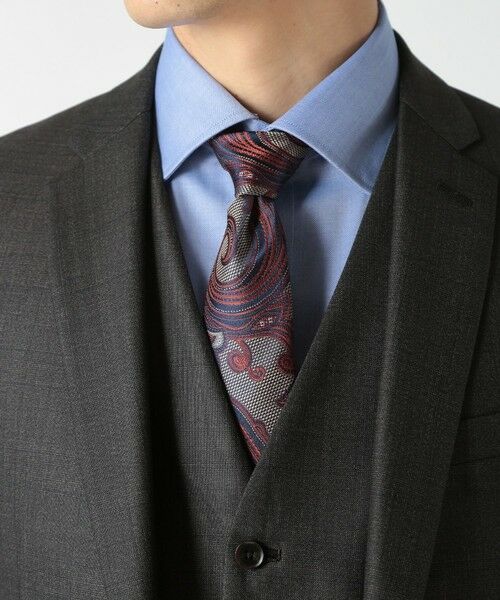 MEN'S BIGI / メンズビギ ネクタイ | 配色ペイズリー柄ネクタイ | 詳細1