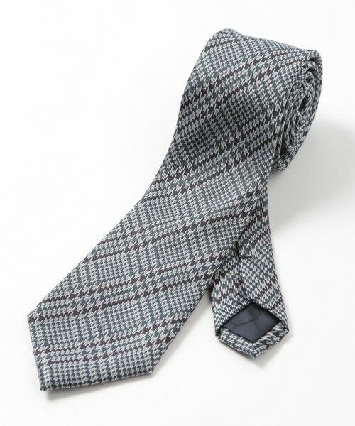 MEN'S BIGI / メンズビギ ネクタイ | 千鳥チェック柄ネクタイ（ターコイズ）