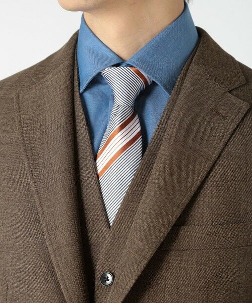 MEN'S BIGI / メンズビギ ネクタイ | サッカーストライプ柄ネクタイ | 詳細1