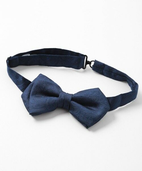 MEN'S BIGI / メンズビギ ネクタイ | シャドーペイズリー蝶ネクタイ（同素材スカーフあり）（ネイビー）