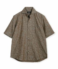 MEN'S BIGI / メンズビギ シャツ・ブラウス | ジャガードワンピースカラーハーフスリーブシャツ