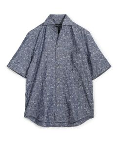 MEN'S BIGI / メンズビギ シャツ・ブラウス | ジャガードワンピースカラーハーフスリーブシャツ