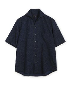 MEN'S BIGI / メンズビギ シャツ・ブラウス | ジャガードワンピースカラーハーフスリーブシャツ
