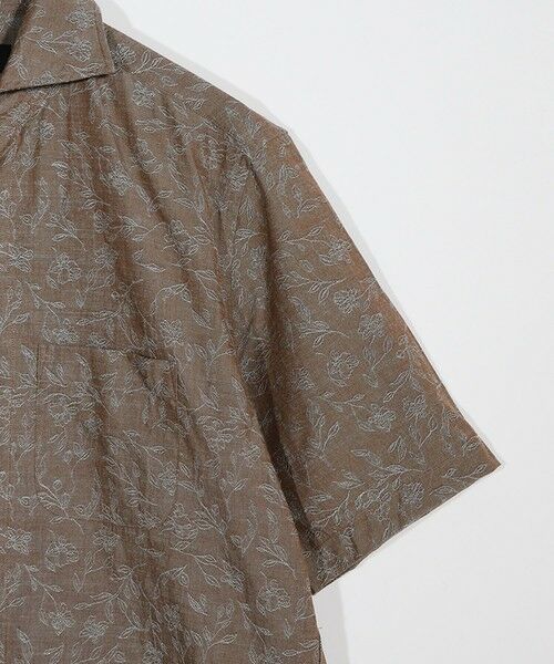 MEN'S BIGI / メンズビギ シャツ・ブラウス | ジャガードワンピースカラーハーフスリーブシャツ | 詳細3