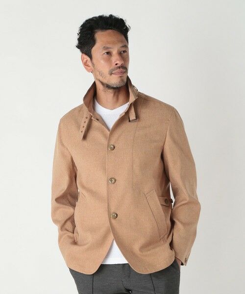 MEN'S BIGI / メンズビギ ブルゾン | リネンツイード調ポリエステルスタンドカラーブルゾン | 詳細1