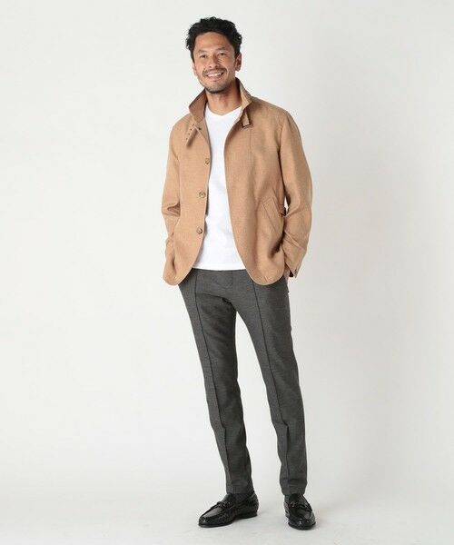 MEN'S BIGI / メンズビギ ブルゾン | リネンツイード調ポリエステルスタンドカラーブルゾン | 詳細5