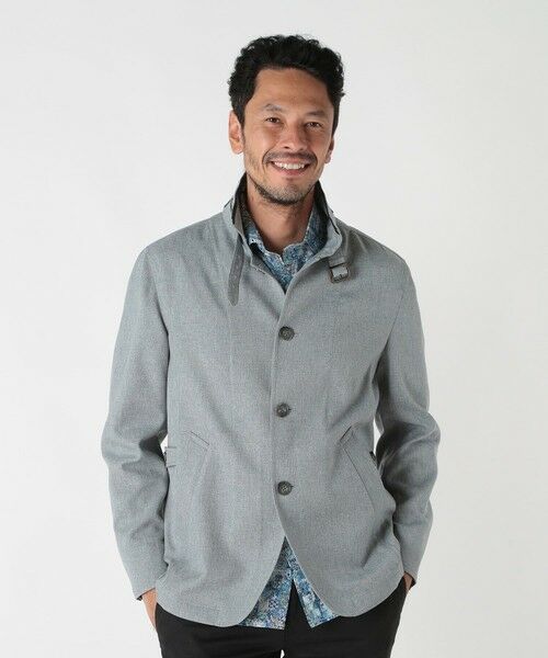 MEN'S BIGI / メンズビギ ブルゾン | リネンツイード調ポリエステルスタンドカラーブルゾン | 詳細12