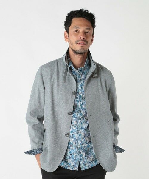 MEN'S BIGI / メンズビギ ブルゾン | リネンツイード調ポリエステルスタンドカラーブルゾン | 詳細13