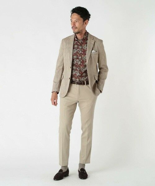 MEN'S BIGI / メンズビギ テーラードジャケット | リネン調スラブメランジジャケット | 詳細5