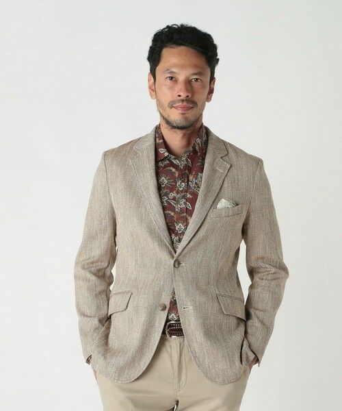 MEN'S BIGI / メンズビギ テーラードジャケット | リネン調スラブメランジジャケット | 詳細2