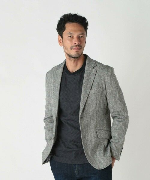 MEN'S BIGI / メンズビギ テーラードジャケット | リネン調スラブメランジジャケット | 詳細6