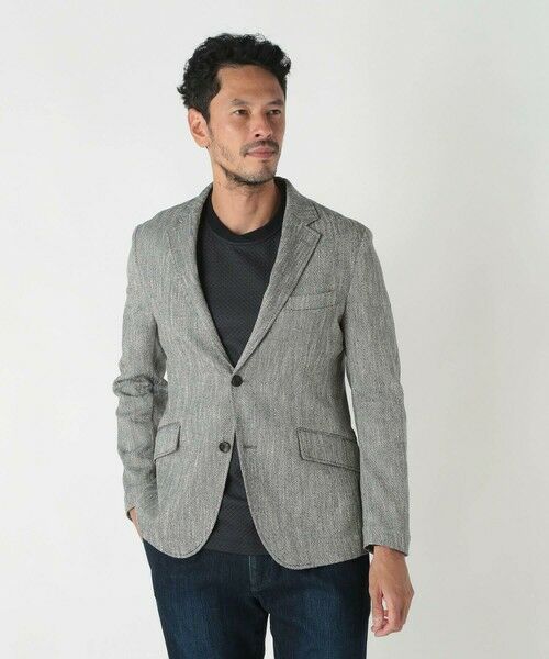 MEN'S BIGI / メンズビギ テーラードジャケット | リネン調スラブメランジジャケット | 詳細7