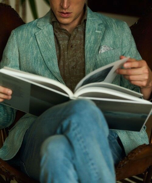 MEN'S BIGI / メンズビギ テーラードジャケット | リネン調スラブメランジジャケット | 詳細19