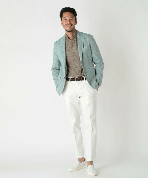 MEN'S BIGI / メンズビギ テーラードジャケット | リネン調スラブメランジジャケット | 詳細11