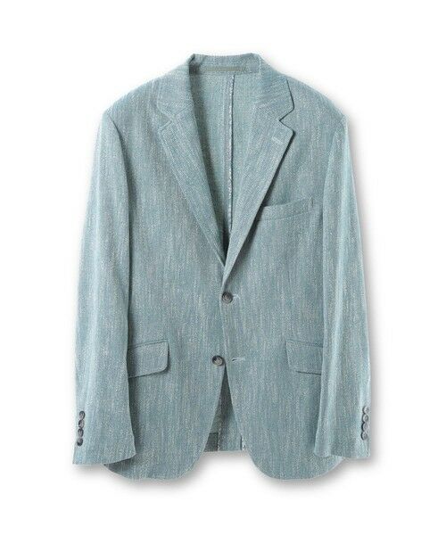 MEN'S BIGI / メンズビギ テーラードジャケット | リネン調スラブメランジジャケット（グリーン）
