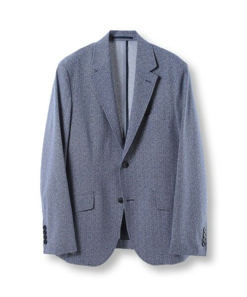 MEN'S BIGI / メンズビギ テーラードジャケット | ドットエアーメッシュプリントジャケット＜吸水速乾＞（ブルー）