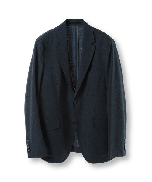 MEN'S BIGI / メンズビギ テーラードジャケット | ドットエアーメッシュプリントジャケット＜吸水速乾＞（ネイビー）