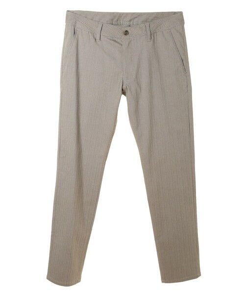 MEN'S BIGI / メンズビギ スラックス・ドレスパンツ | ハイパワーストレッチヘリンボーンスラックスパンツ（ベージュ）