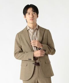 MEN'S BIGI / メンズビギ テーラードジャケット | ウーリーノ千鳥格子柄テーラードジャケット