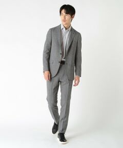 MEN'S BIGI / メンズビギ スラックス・ドレスパンツ | ウーリーノ千鳥格子柄スラックスパンツ（セットアップ対応）