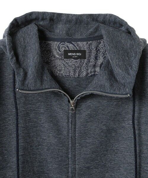 MEN'S BIGI / メンズビギ スウェット | カラミストレッチフードパーカー | 詳細4
