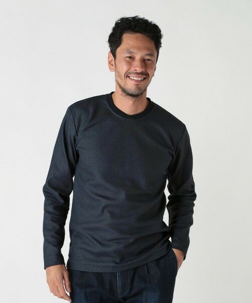 MEN'S BIGI / メンズビギ Tシャツ | フクレジャガード　クルーネックリブカットソー | 詳細15