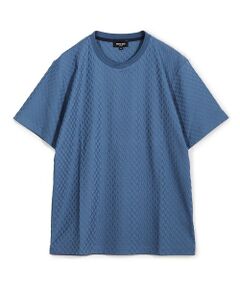 MEN'S BIGI / メンズビギ Tシャツ | シルケット加工 変形千鳥柄リンクスTEE