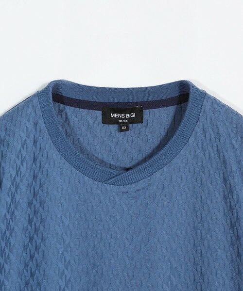 MEN'S BIGI / メンズビギ Tシャツ | シルケット加工 変形千鳥柄リンクスTEE | 詳細3
