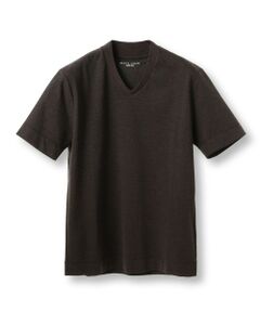 MEN'S BIGI / メンズビギ Tシャツ | 【ACTIVE TAILOR/アクティブテイラー】シルケットスムースVネックTシャツ＜接触冷感 / UVカット＞