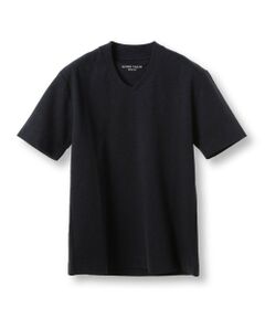 MEN'S BIGI / メンズビギ Tシャツ | 【ACTIVE TAILOR/アクティブテイラー】シルケットスムースVネックTシャツ＜接触冷感 / UVカット＞