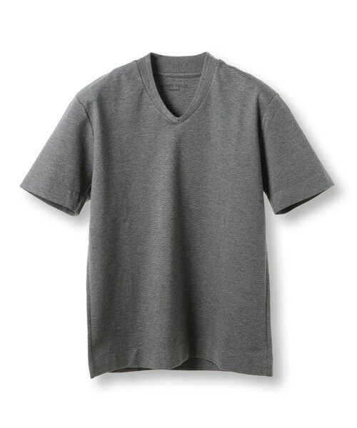 MEN'S BIGI / メンズビギ Tシャツ | 【ACTIVE TAILOR/アクティブテイラー】シルケットスムースVネックTシャツ＜接触冷感 / UVカット＞（グレー）