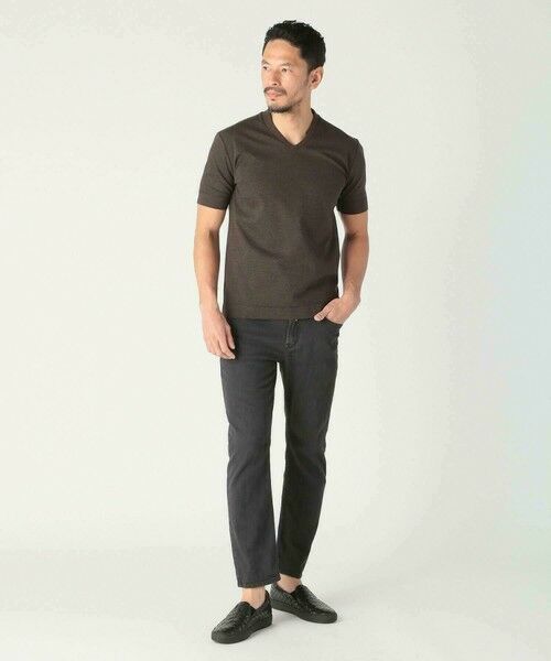 MEN'S BIGI / メンズビギ Tシャツ | 【ACTIVE TAILOR/アクティブテイラー】シルケットスムースVネックTシャツ＜接触冷感 / UVカット＞ | 詳細21