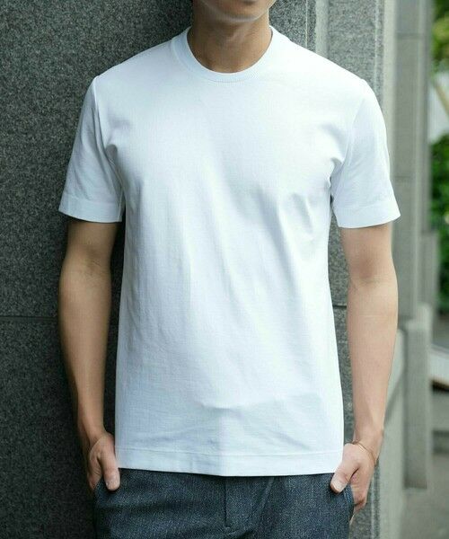 MEN'S BIGI / メンズビギ Tシャツ | 【ACTIVE TAILOR/アクティブテイラー】シルケットスムースクルーネックTシャツ＜接触冷感 / UVカット＞ | 詳細2