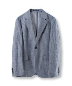 MEN'S BIGI / メンズビギ テーラードジャケット | コットンリネン楊柳サッカージャケット