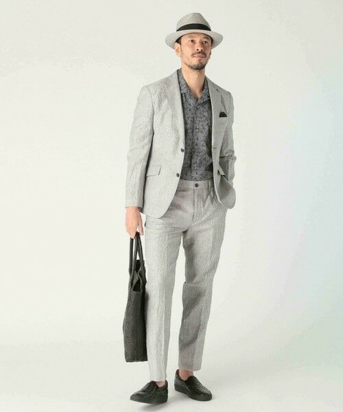 MEN'S BIGI / メンズビギ テーラードジャケット | コットンリネン楊柳サッカージャケット | 詳細13