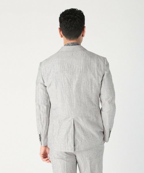 MEN'S BIGI / メンズビギ テーラードジャケット | コットンリネン楊柳サッカージャケット | 詳細3