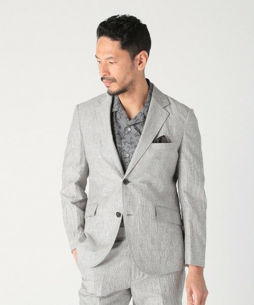MEN'S BIGI / メンズビギ テーラードジャケット | コットンリネン楊柳サッカージャケット | 詳細4