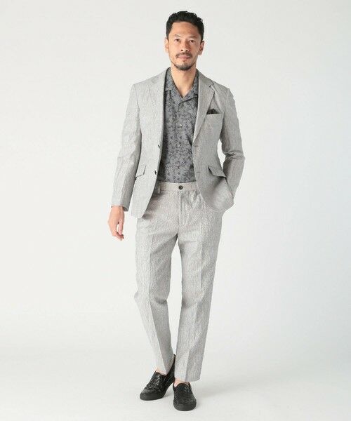 MEN'S BIGI / メンズビギ テーラードジャケット | コットンリネン楊柳サッカージャケット | 詳細5