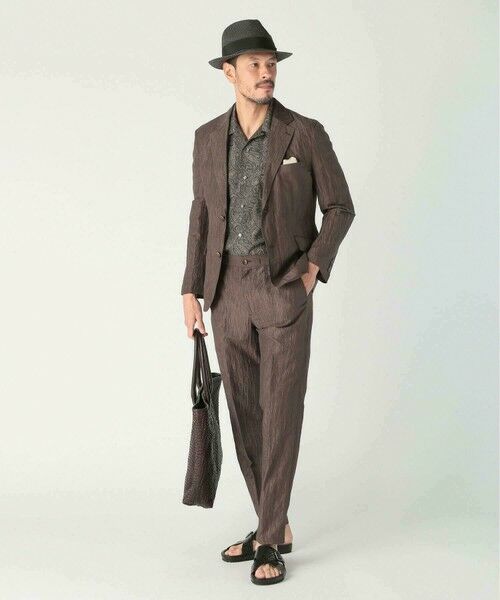 MEN'S BIGI / メンズビギ テーラードジャケット | コットンリネン楊柳サッカージャケット | 詳細20