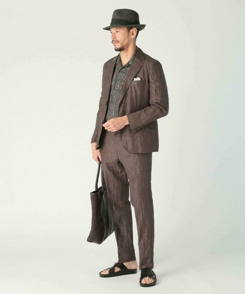MEN'S BIGI / メンズビギ テーラードジャケット | コットンリネン楊柳サッカージャケット | 詳細21